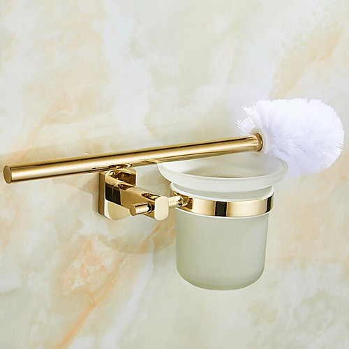 

Toilet Brush Holder Creative / Multifunction Contemporary Brass 1pc Wall Mounted