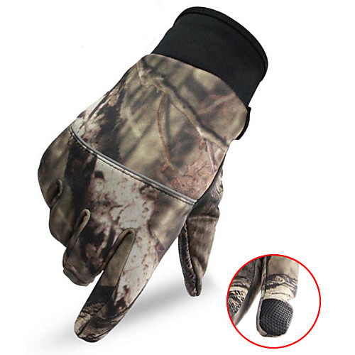 

Men's Camo Hunting Gloves Thermal / Warm Touch Screen Wear Resistance Camo / Camouflage Spring Fall Winter Nylon Camping / Hiking Hunting Fishing Climbing