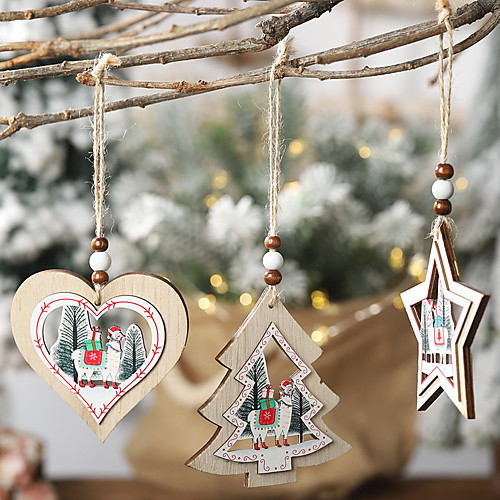 

Christmas Tree Decoration Wood 1 Piece Christmas