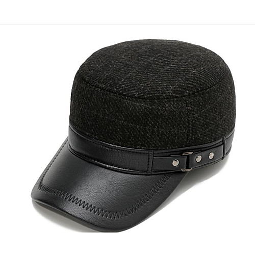 

Men's Basic Polyester Floppy Hat Baseball Cap-Color Block Fall Brown Gray