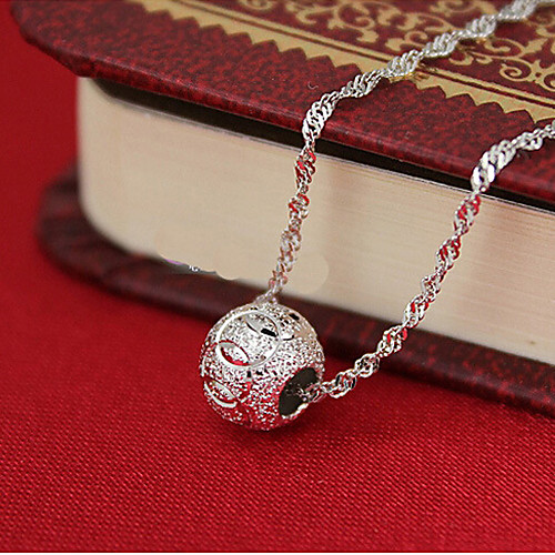 

Women's Pendant Necklace Charm Necklace Classic Precious Unique Design Fashion Copper Silver Plated Silver 45 cm Necklace Jewelry 1pc For Daily Street Work