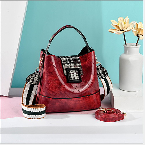 

Women's PU Top Handle Bag Solid Color Black / Blue / Red