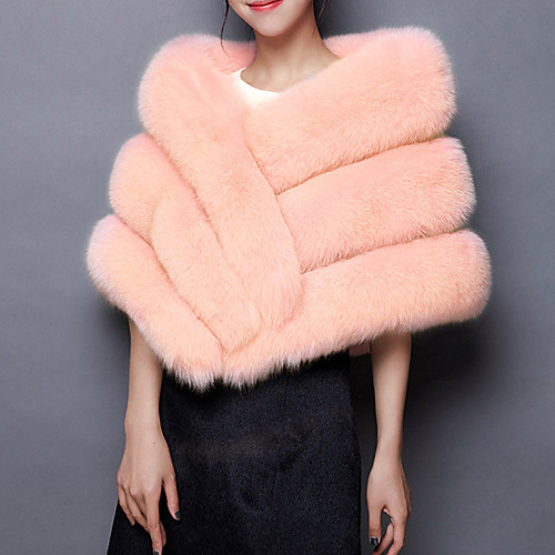 

Sleeveless Basic / Capes Fox Fur Wedding / Party / Evening Women's Wrap / Women's Scarves With Fur