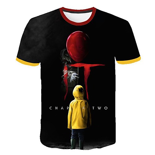 

Inspired by Joker Pennywise Cosplay Costume T-shirt Cotton Fibre Print T-shirt For Men's / Women's