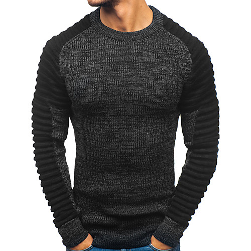 

Men's Striped Cardigan Long Sleeve Slim Sweater Cardigans Round Fall Winter Red Dark Gray