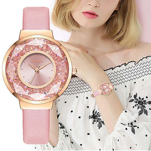 

Women's Quartz Watches Fashion Elegant Black Blue Red PU Leather Chinese Quartz Black GoldenBlack Sky Blue Cute Creative New Design 1 pc Analog One Year Battery Life