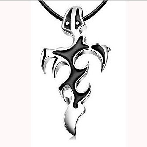

Men's Pendant Necklace Charm Necklace Classic Cross Unique Design Vintage Chrome Black 45 cm Necklace Jewelry 1pc For Street