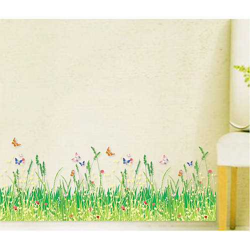 

Spring Wild Dog Tail Grass Bush Butterfly Baseboard Bedroom Living Room Balcony Corner Decoration AY7151 5070CM