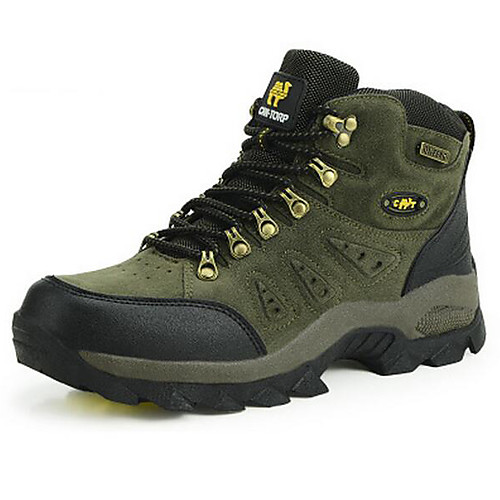 

Men's Hiking Shoes Hiking Boots Waterproof Breathable Anti-Slip Wear Resistance High-Top Non-slip Steel Buckle Outsole Pattern Design Running Hunting Fishing Spring & Fall Summer Army Green Grey