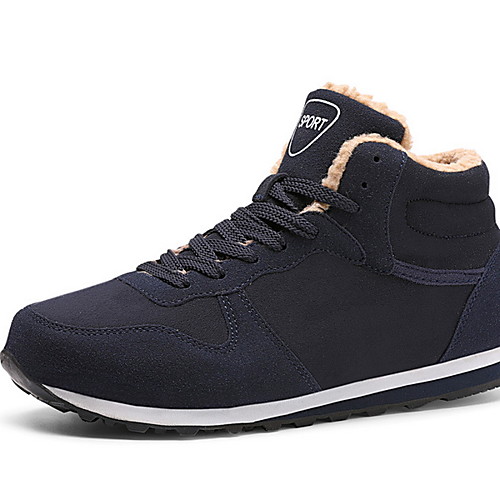 

Men's Comfort Shoes Cowhide Winter Athletic Shoes Running Shoes Black / Blue