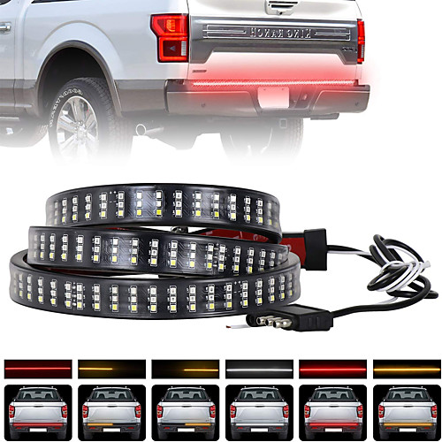 

ZDM 60 inch 432 LEDs Triple Row Tailgate LED Strip Lights Tiktok Lights Brake Running Sequential Amber Turn Signal DC12V