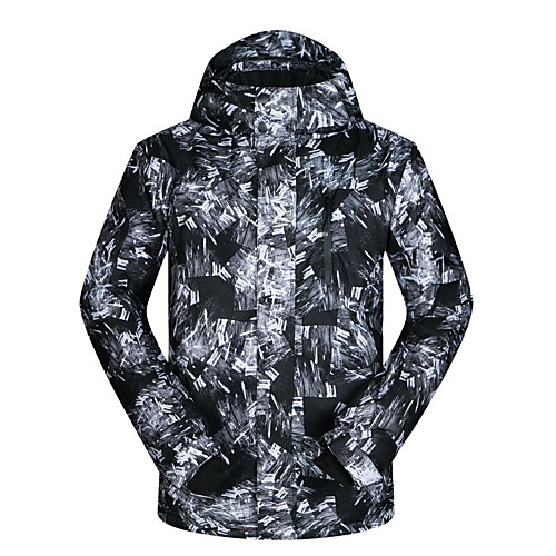 

MUTUSNOW Men's Ski Jacket Skiing Snowboarding Winter Sports Waterproof Windproof Warm Polyester Jacket Ski Wear
