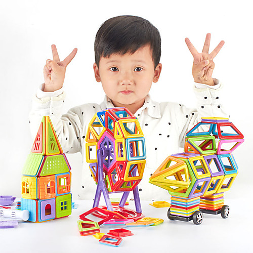 

Magnetic Blocks Magnetic Tiles Building Blocks Educational Toy 168 pcs Robot Construction Vehicle compatible Polycarbonate Legoing Magnetic DIY Education Boys' Girls' Toy Gift / Kid's