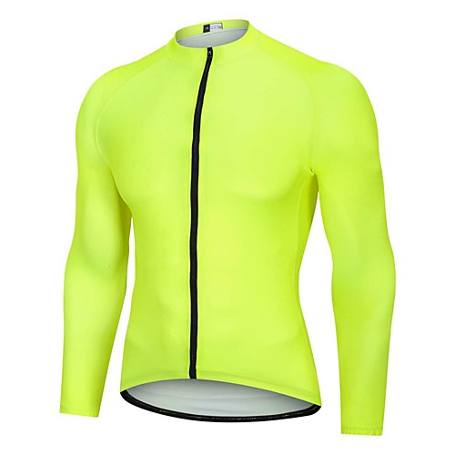 

Men's Long Sleeve Cycling Jersey Winter Yellow Bike Jersey Pants Top Mountain Bike MTB Road Bike Cycling Breathable Quick Dry Back Pocket Sports Clothing Apparel / Advanced / Expert / Stretchy