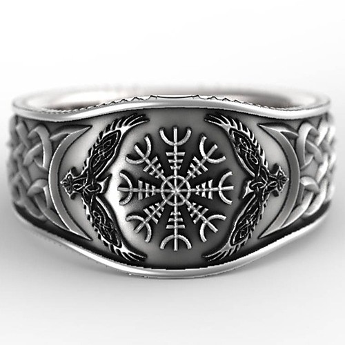 

Men's Band Ring Ring 1pc Silver Silver Plated Statement Stylish Rock Gift Daily Jewelry Vintage Style