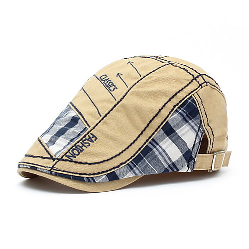 

Men's Basic Polyester Beret Hat-Floral Print Black Wine Navy Blue