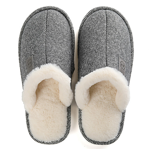 

Men's Comfort Shoes Elastic Fabric Fall & Winter Casual Slippers & Flip-Flops Warm Brown / Gray