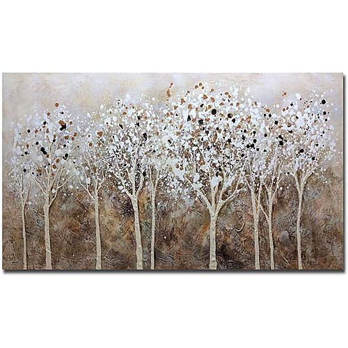 

Oil Painting Hand Painted - Abstract Floral / Botanical Modern Stretched Canvas