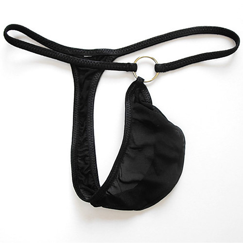 

Men's Cut Out G-string Underwear - Normal Low Waist Black Red One-Size