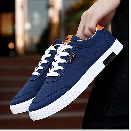 

Men's Comfort Shoes Canvas Winter Sneakers Black / White / Blue
