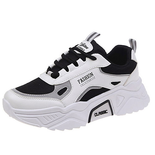 

Women's Athletic Shoes Flat Heel Round Toe Canvas Running Shoes Fall & Winter Black / Pink / Beige