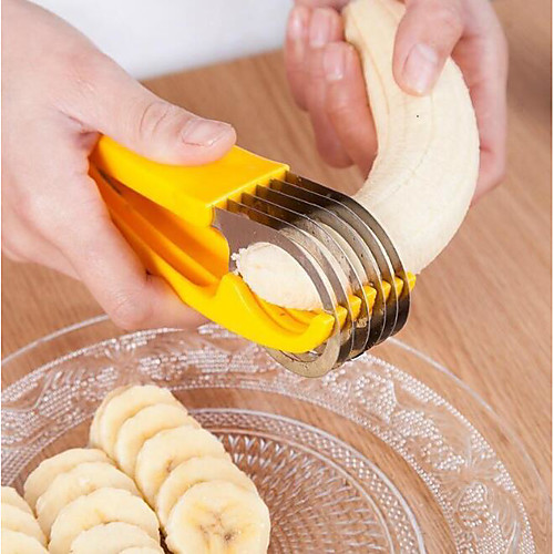 

Fruit Slicer Stainless Steel Banana Cutter Vegetable Sausage Slicer Salad Sundaes Salad Making Kitchen Tools