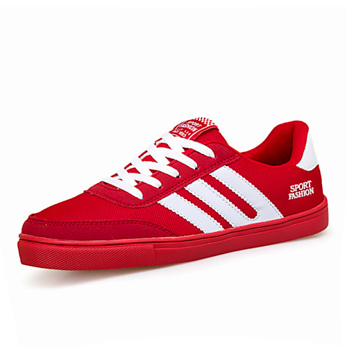 

Men's Comfort Shoes Mesh Spring & Summer / Fall & Winter Casual Sneakers Breathable Black / Red / Blue