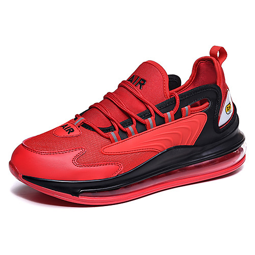 

Men's Fall / Spring & Summer Sporty / Casual Daily Outdoor Trainers / Athletic Shoes Running Shoes / Walking Shoes Mesh / PU Breathable Non-slipping Shock Absorbing White / Black / Red Color Block