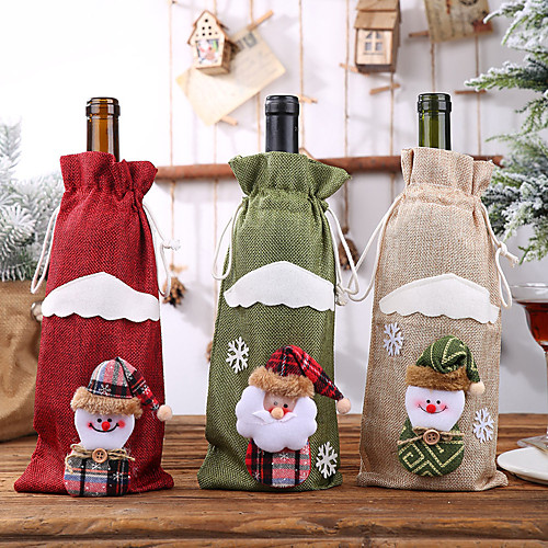 

Wine Bottle Cover Cloth 1 Piece Christmas