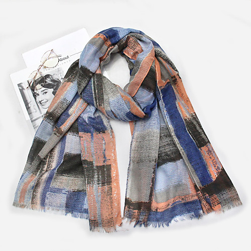 

Women's Active / Cute Polyester Rectangle Scarf - Print