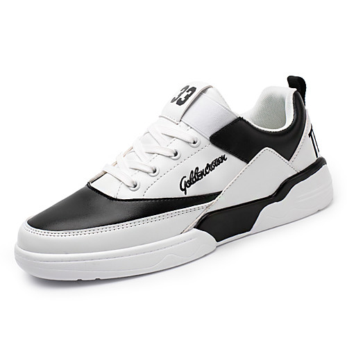 

Men's Comfort Shoes PU Spring & Summer / Fall & Winter Casual Sneakers Breathable Black / Black and White / White