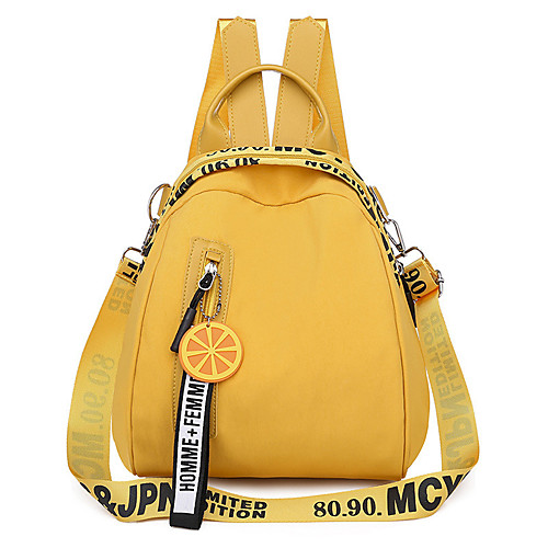 

Large Capacity Oxford Cloth Zipper Commuter Backpack Solid Color Daily Black / Blushing Pink / Yellow
