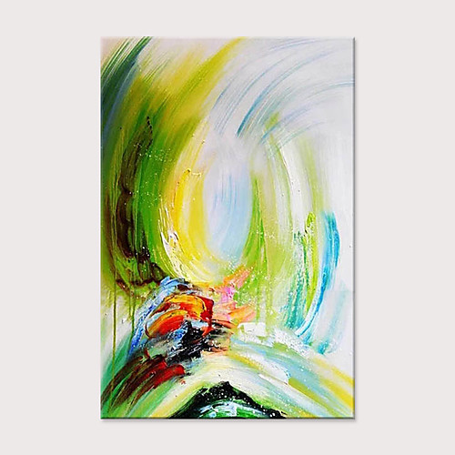 

Oil Painting Hand Painted Vertical Abstract Modern Rolled Canvas (No Frame)