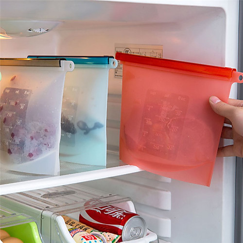 

1Pc Silicone Storage Bag Air Tight Oven Refrigerator Food Fresh Sealing Bag