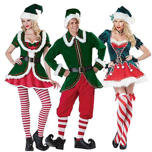 

Santa Claus Cosplay Costume Women's Adults' Costume Party Christmas Christmas Velvet Costume