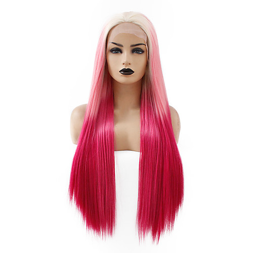 

Synthetic Lace Front Wig Straight Gaga Middle Part Lace Front Wig Ombre Long Ombre Color Synthetic Hair 22-26 inch Women's Heat Resistant Women Hot Sale Ombre / Glueless