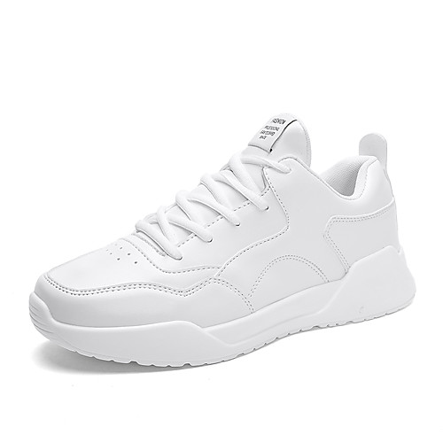 

Men's Comfort Shoes PU Spring & Summer / Fall & Winter Casual Sneakers Breathable Black / White / Beige