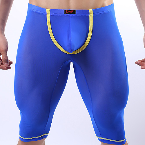 

Men's Causal Basic Legging - Solid Colored, Mesh Low Waist Black Light Blue White S M L