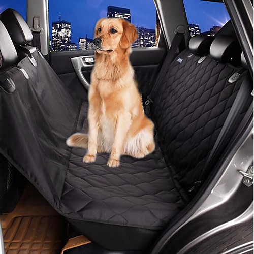 

Pets Dog Car Seat Cover Car Covers Waterproof Portable Oxford Fabric Cotton Black