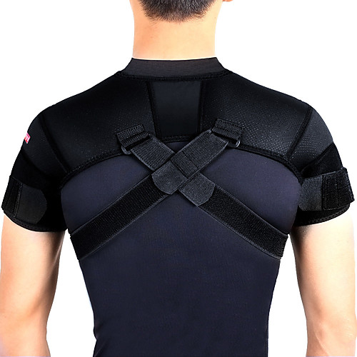 

Shoulder Brace / Shoulder Support for Fitness Boxing Basketball Easily Adjustable Easy dressing Thermal / Warm Men's Women's Polyamide 1pc Training Sports Black