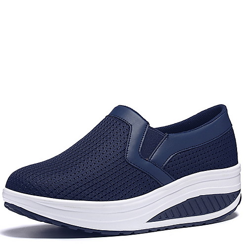 

Women's Sneakers Wedge Heel Round Toe PU Fall & Winter Black / Red / Dark Blue