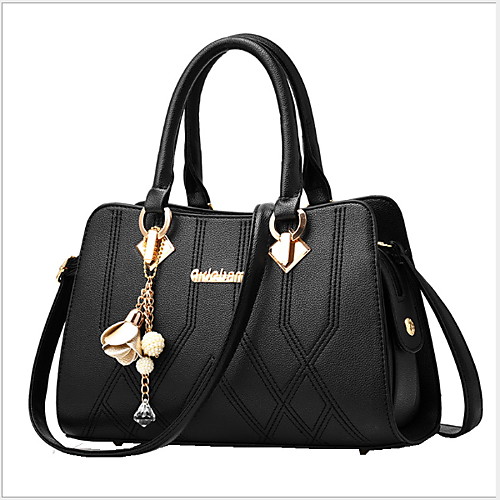 

Women's PU Tote Solid Color Wine / White / Black / Fall & Winter