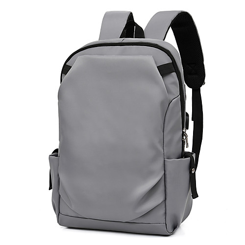 

Men's Polyester Special Material School Bag Rucksack Functional Backpack Large Capacity Lightweight Zipper Solid Color Sports & Outdoor Daily Backpack Black Blue Green Gray