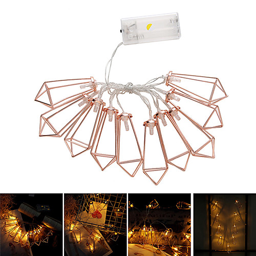 

1pcs 10LED 1.65m Rose Gold Metal Diamond String Fairy Light Christmas Wedding Lamp New year Decoration Warm White string lights