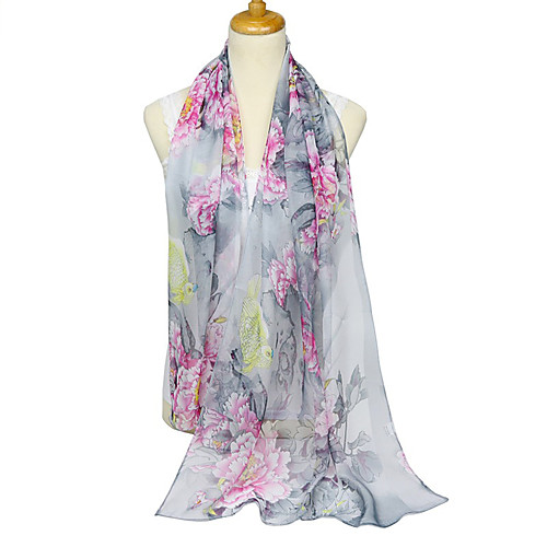

Women's Party / Basic Rectangle Scarf - Floral / Color Block