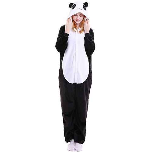 

Adults' Camouflage Kigurumi Pajamas Nightwear Panda Onesie Pajamas Flannelette Black / White Cosplay For Men and Women Animal Sleepwear Cartoon Festival / Holiday Costumes