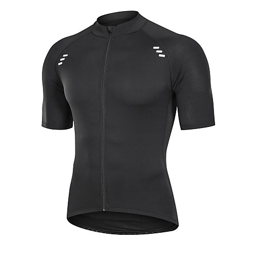 

21Grams Men's Short Sleeve Cycling Jersey Black Solid Color Bike Jersey Top Mountain Bike MTB Road Bike Cycling Quick Dry Breathable Sports Clothing Apparel / Advanced / Expert / Stretchy / Triathlon