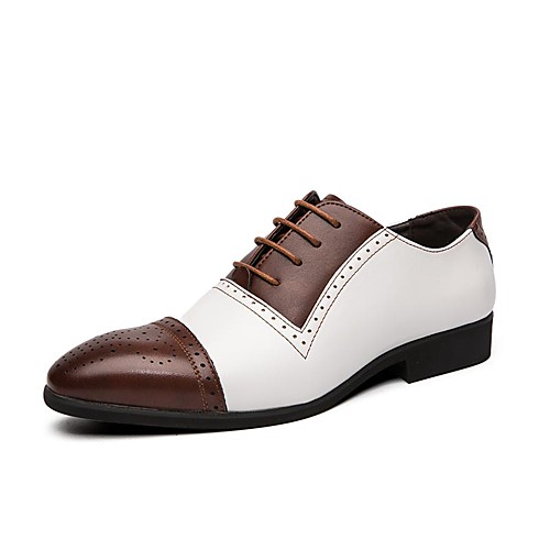 

Men's Leather Fall / Spring & Summer Casual / British Oxfords Breathable Color Block Blue / White / Black / Party & Evening