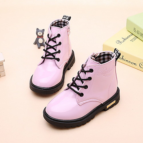 

Girls' Comfort PU Boots Little Kids(4-7ys) Black / Fuchsia / Pink Winter / Booties / Ankle Boots