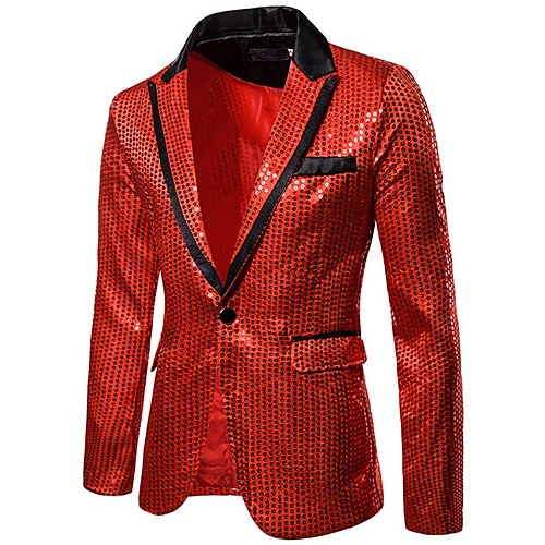 

Black / Blue / Purple Polka Dot Regular Fit Polyester Men's Suit - Notch lapel collar